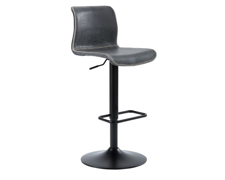 Купить Барный стул NEVADA Vintage Black C-135 винтажный черный Экокожа Черный/Чёрный, Цвет: черный