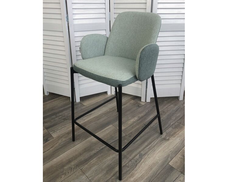 Купить Полубарный стул NYX VF113 светлая мята VF115 серо-зеленый Ткань Мятный/Чёрный, Цвет: зеленый, фото 5