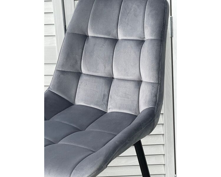 Купить Полубарный стул ХОФМАН, цвет H-14 Серый, велюр черный каркас Велюр Серый/Чёрный, Цвет: серый, фото 2