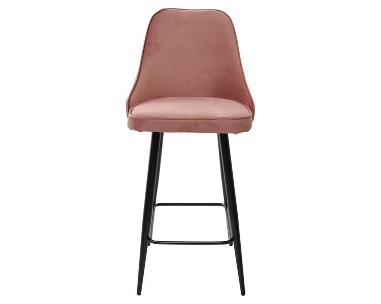 Купить Полубарный стул NEPAL-PB РОЗОВЫЙ 15, велюр черный каркас Велюр Розовый/Чёрный, Цвет: розовый, фото 5