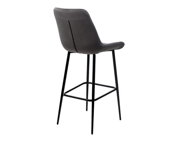 Купить Барный стул ХОФМАН, цвет H-14 Серый, велюр черный каркас Велюр Серый/Чёрный, Цвет: серый, фото 4