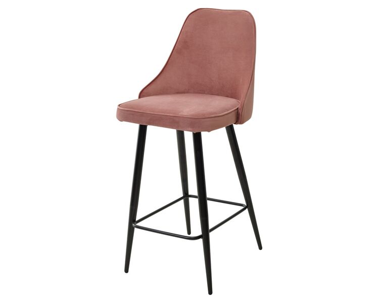 Купить Полубарный стул NEPAL-PB РОЗОВЫЙ 15, велюр черный каркас Велюр Розовый/Чёрный, Цвет: розовый, фото 6