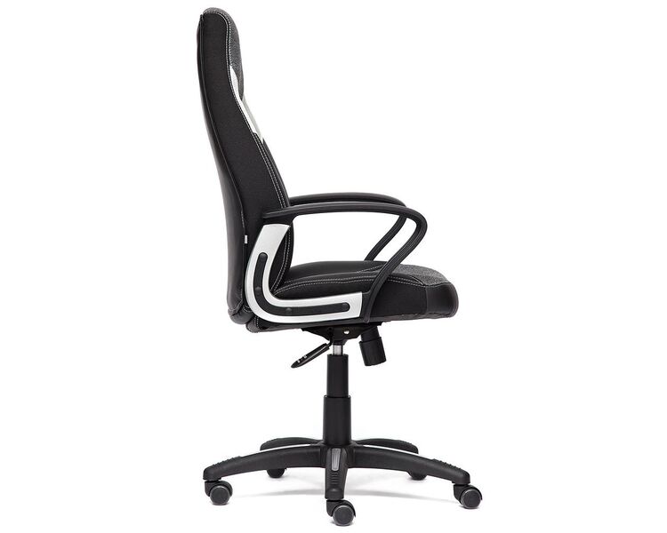 Купить Компьютерное кресло INTER кож/зам/ткань, черный/серый/серый, 36-6/207/14 черный/черный, Цвет: черный/серый, фото 3