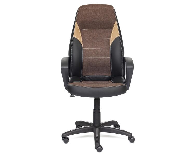 Купить Компьютерное кресло INTER кож/зам/флок/ткань, коричневый, 36-36/6/TW-24 черный/черный, Цвет: черный/коричневый, фото 2