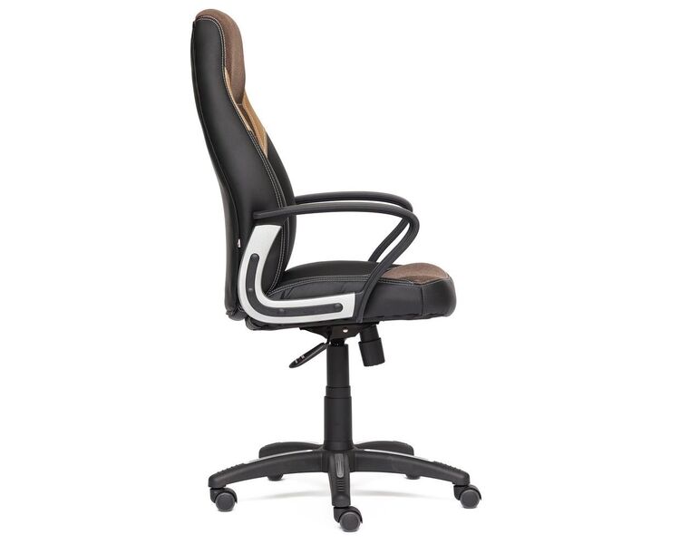 Купить Компьютерное кресло INTER кож/зам/флок/ткань, коричневый, 36-36/6/TW-24 черный/черный, Цвет: черный/коричневый, фото 3