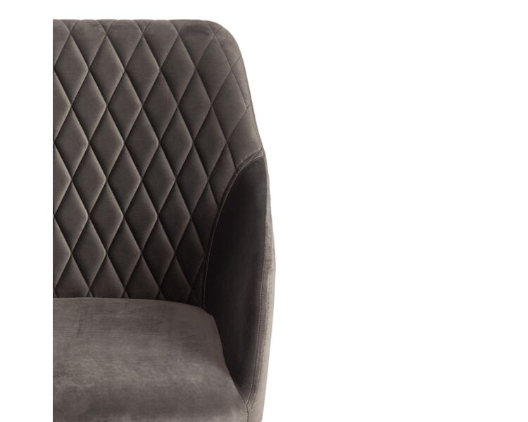 Купить Компьютерное кресло BREMO (mod. 708) ткань/металл, 58х55х83 см, высота до сиденья 48 см, серый barkhat 26/черный серый/черный, Цвет: серый, фото 6