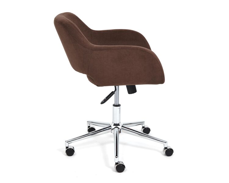Купить Компьютерное кресло MODENA хром флок , коричневый, 6 коричневый/хромированный металл, Цвет: коричневый, фото 2