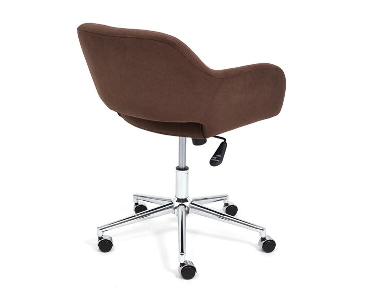 Купить Компьютерное кресло MODENA хром флок , коричневый, 6 коричневый/хромированный металл, Цвет: коричневый, фото 3