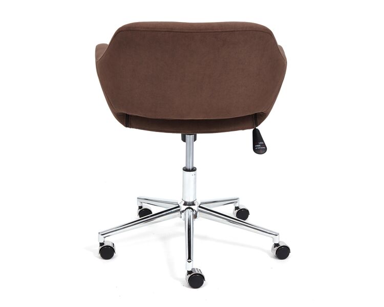 Купить Компьютерное кресло MODENA хром флок , коричневый, 6 коричневый/хромированный металл, Цвет: коричневый, фото 4