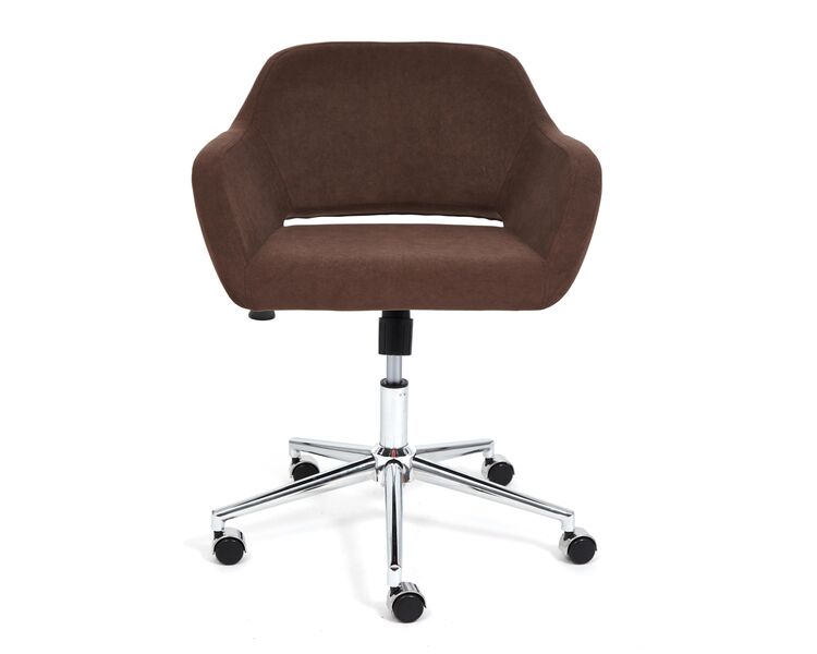 Купить Компьютерное кресло MODENA хром флок , коричневый, 6 коричневый/хромированный металл, Цвет: коричневый, фото 5