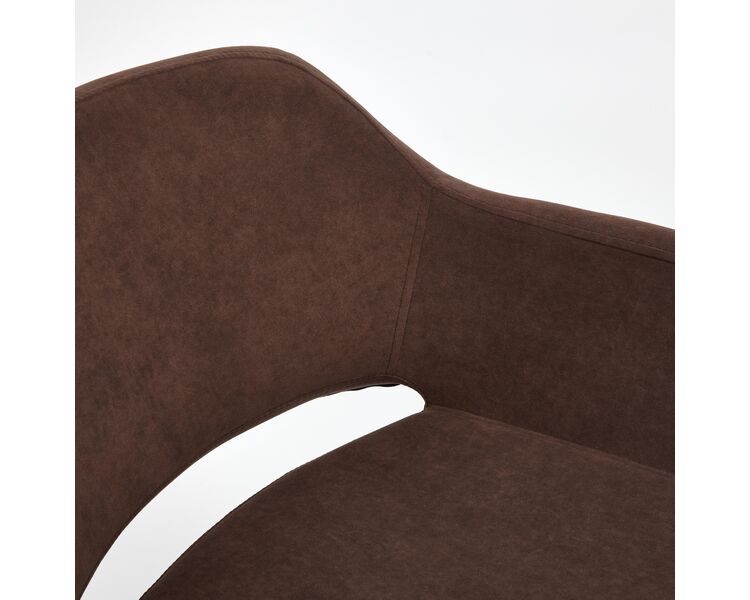 Купить Компьютерное кресло MODENA хром флок , коричневый, 6 коричневый/хромированный металл, Цвет: коричневый, фото 6