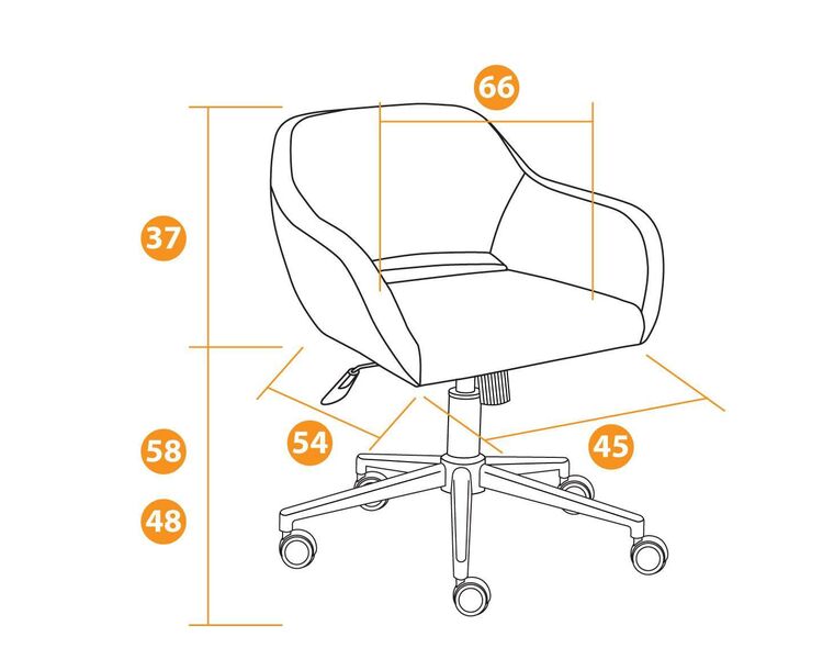 Купить Компьютерное кресло MODENA хром флок , серый, 29 серый/хромированный металл, Цвет: серый, фото 12