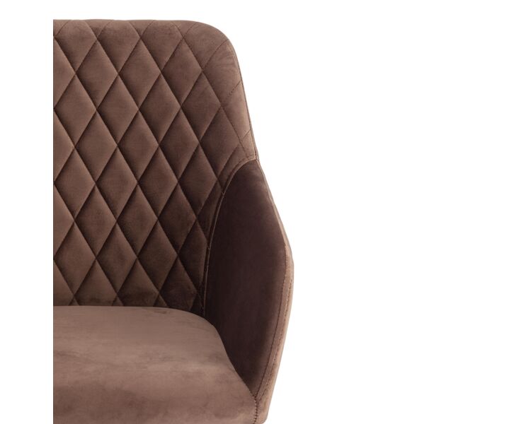 Купить Компьютерное кресло BREMO (mod. 708) ткань/металл, 58х55х83 см, высота до сиденья 48 см, коричневый barkhat 12/черный коричневый/черный, Цвет: коричневый, фото 6