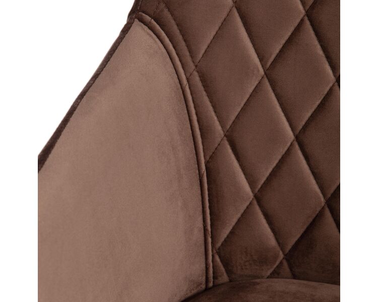 Купить Компьютерное кресло BREMO (mod. 708) ткань/металл, 58х55х83 см, высота до сиденья 48 см, коричневый barkhat 12/черный коричневый/черный, Цвет: коричневый, фото 7