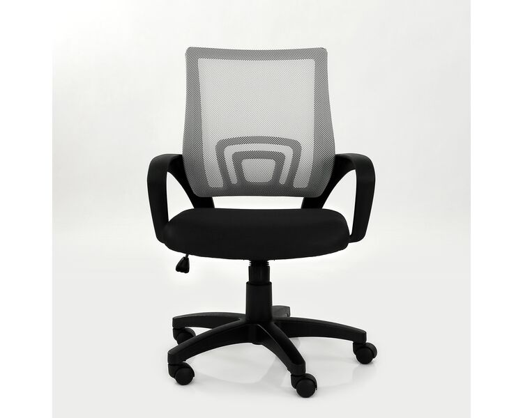 Купить Кресло Barneo K-695 черная ткань, серая сетка, газлифт 3кл серый/черный, Цвет: серый, фото 2