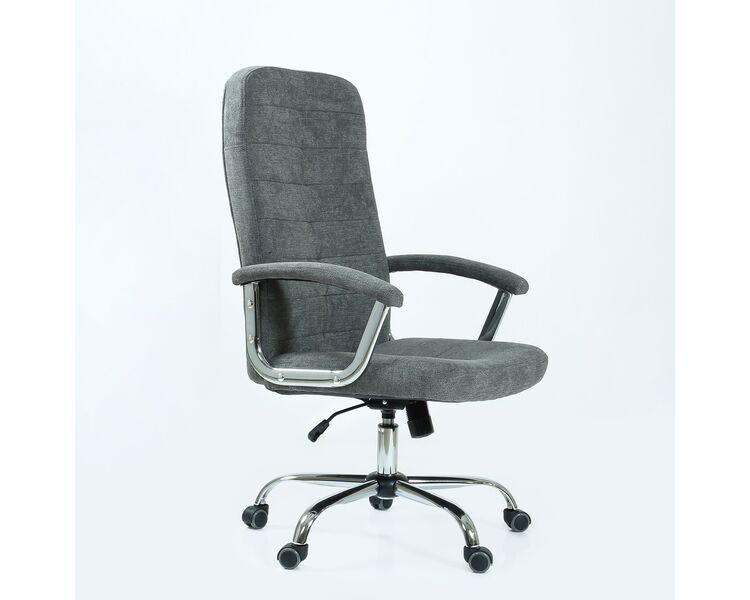 Купить Кресло Barneo K-547 серая ткань серый/металл, Цвет: серый, фото 3