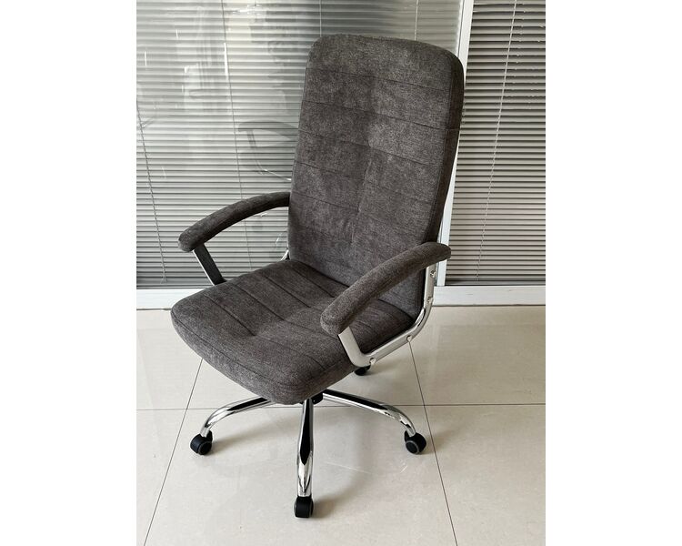 Купить Кресло Barneo K-547 серая ткань серый/металл, Цвет: серый, фото 6
