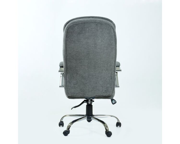 Купить Кресло Barneo K-9950 серая ткань, газлифт 3кл серый/хромированный металл, Цвет: серый, фото 4