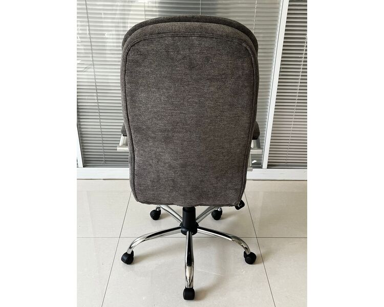 Купить Кресло Barneo K-9950 серая ткань, газлифт 3кл серый/хромированный металл, Цвет: серый, фото 8