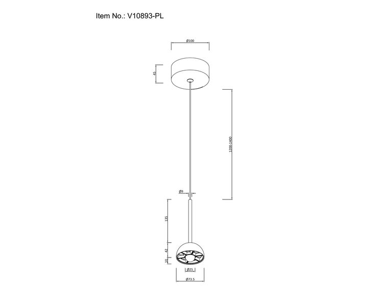Купить Светильник подвесной светодиодный Moderli V10893-PL Fiona, Модель: V10893-PL, фото 6