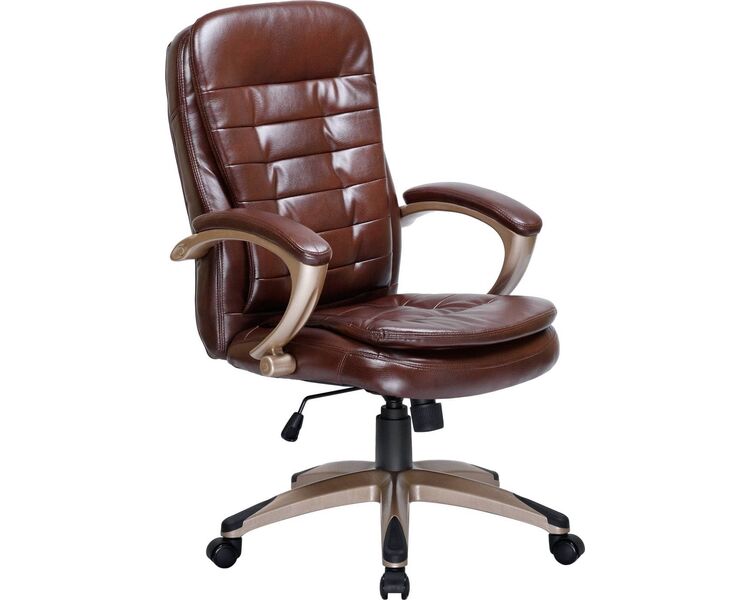 Купить Кресло офисное LMR-106B коричневый, Цвет: коричневый/золотой, фото 3