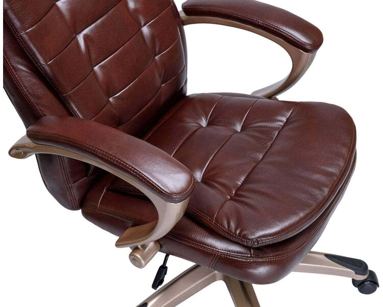 Купить Кресло офисное LMR-106B коричневый, Цвет: коричневый/золотой, фото 7