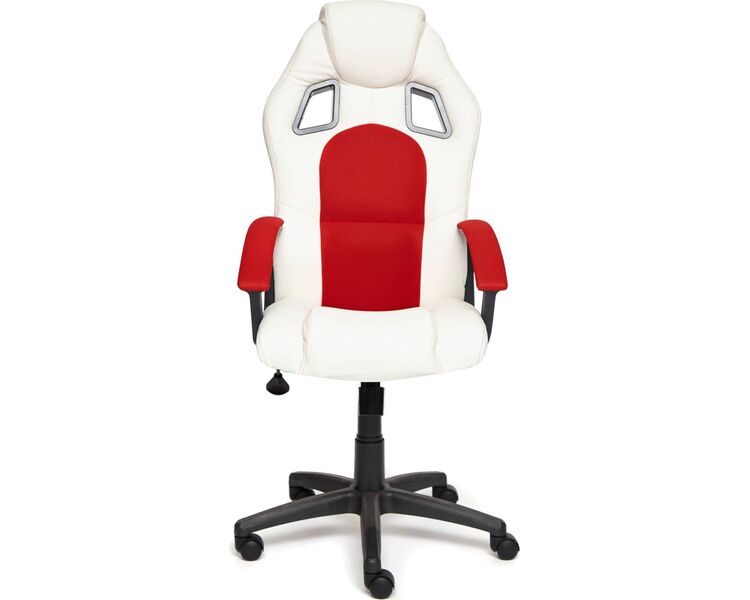 Купить Кресло игровое Driver экокожа белый, черный, Цвет: белый/красный/черный, фото 2