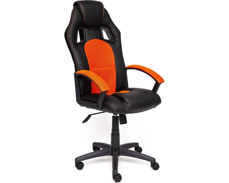 Купить Кресло игровое Driver экокожа черный, Цвет: черный/оранжевый