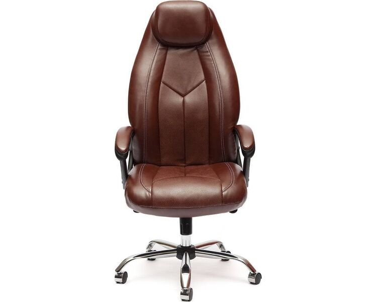 Купить Кресло офисное Boss люкс СH коричневый, хром, Цвет: коричневый/хром, фото 2