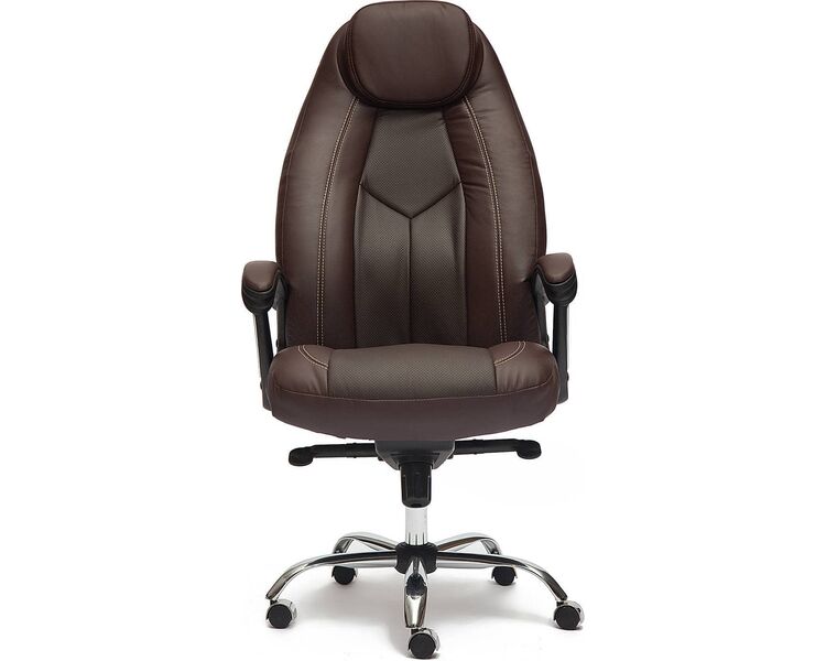 Купить Кресло офисное Boss люкс СH темно-коричневый, хром, Цвет: темно-коричневый/хром, фото 2