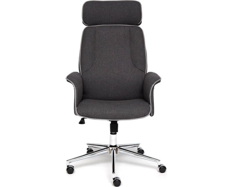Купить Кресло офисное Charm ткань темно-серый, хром, Цвет: темно-серый/серый/хром, фото 2