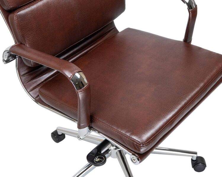 Купить Кресло руководителя LMR-103F коричневый, Цвет: коричневый/хром, фото 11