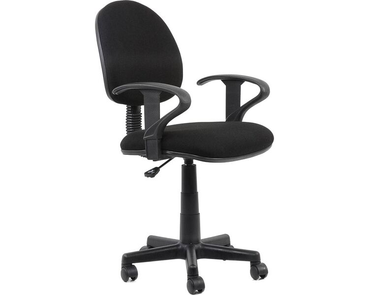 Купить Стул-кресло офисное K-102 черный, Цвет: черный/черный