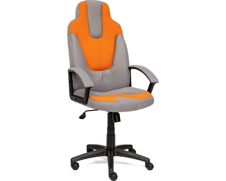 Купить Кресло игровое Neo 3 серый, черный, Цвет: серый/оранжевый/черный