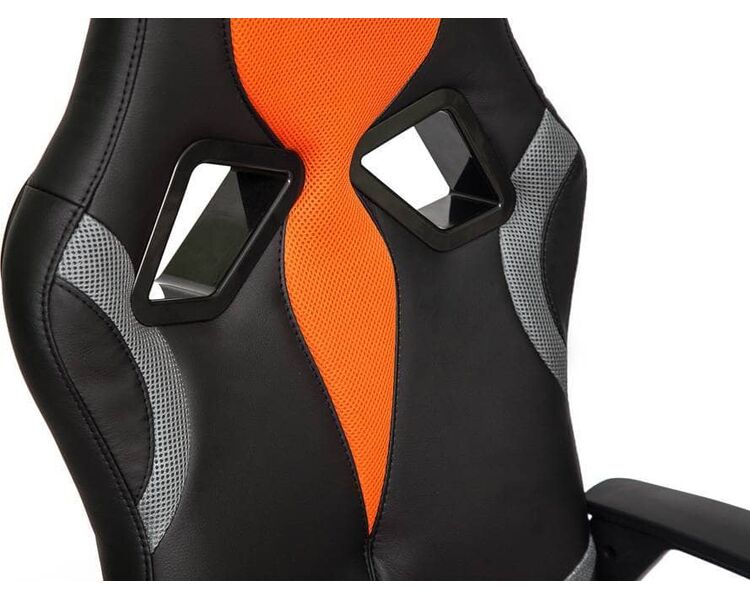 Купить Кресло игровое Runner экокожа черный, Цвет: черный/оранжевый, фото 6