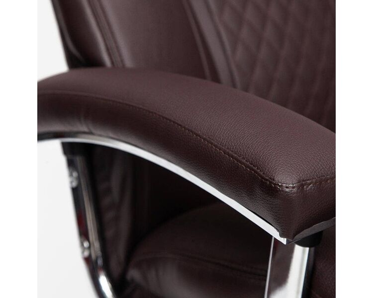 Купить Кресло офисное Trust экокожа темно-коричневый, хром, Цвет: темно-коричневый/хром, фото 10