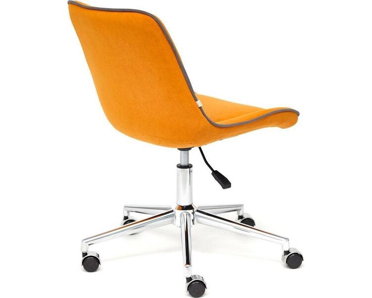 Купить Стул офисный Style флок оранжевый, хром, Цвет: оранжевый/серый/хром, фото 4