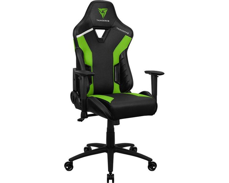 Купить Кресло игровое ThunderX3 TC3 зеленый, Цвет: черный/зеленый