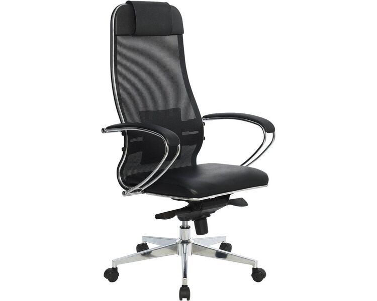 Купить Кресло офисное Samurai Comfort-1.01 черный, хром, Цвет: черный/хром
