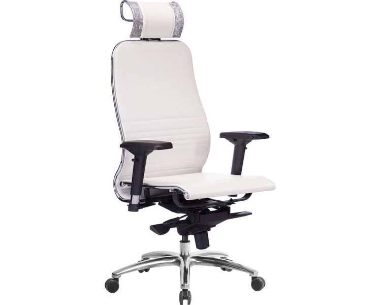 Купить Кресло офисное Samurai K-3.04 белый, хром, Цвет: белый/хром