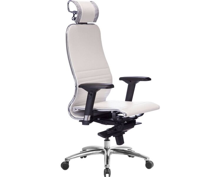 Купить Кресло офисное Samurai K-3.04 белый, хром, Цвет: белый/хром, фото 2
