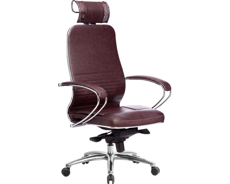 Купить Кресло офисное Samurai KL-2.04 коричневый, хром, Цвет: коричневый/хром