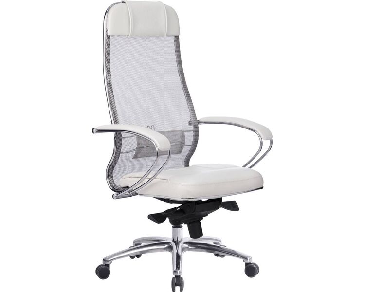 Купить Кресло офисное Samurai SL-1.04 белый, хром, Цвет: белый/хром