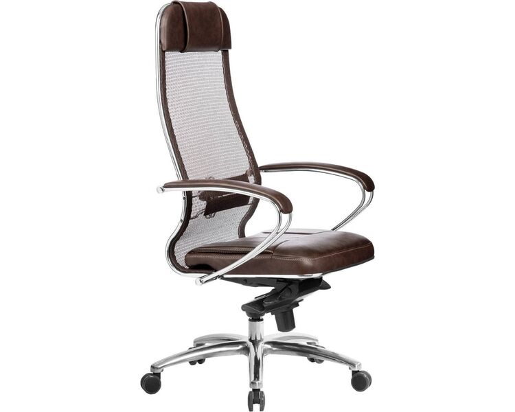 Купить Кресло офисное Samurai SL-1.04 коричневый, хром, Цвет: коричневый/хром, фото 2