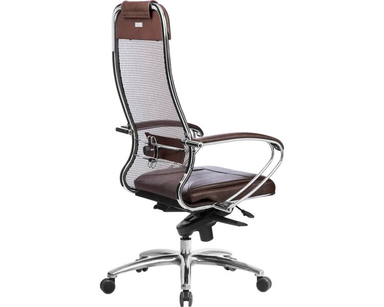 Купить Кресло офисное Samurai SL-1.04 коричневый, хром, Цвет: коричневый/хром, фото 4