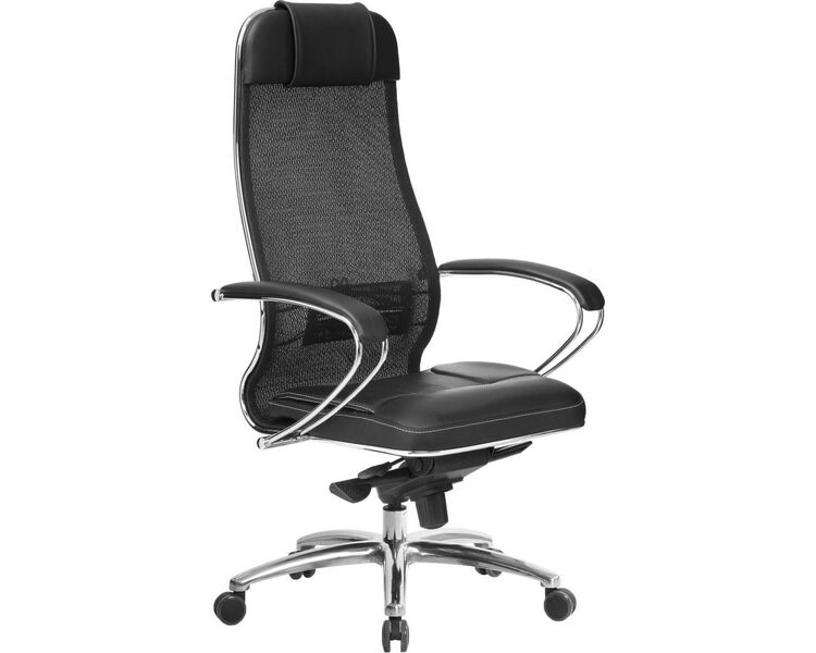 Купить Кресло офисное Samurai SL-1.04 плюс черный, хром, Цвет: черный/хром