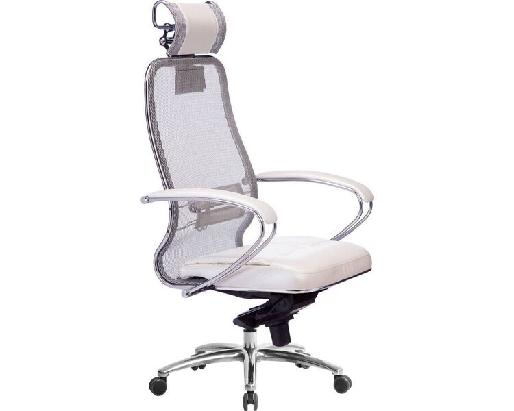 Купить Кресло офисное Samurai SL-2.04 белый, хром, Цвет: белый/хром, фото 2