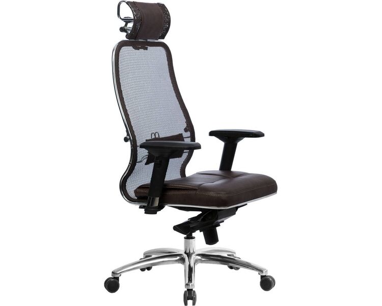 Купить Кресло офисное Samurai SL-3.04 коричневый, хром, Цвет: коричневый/хром, фото 2