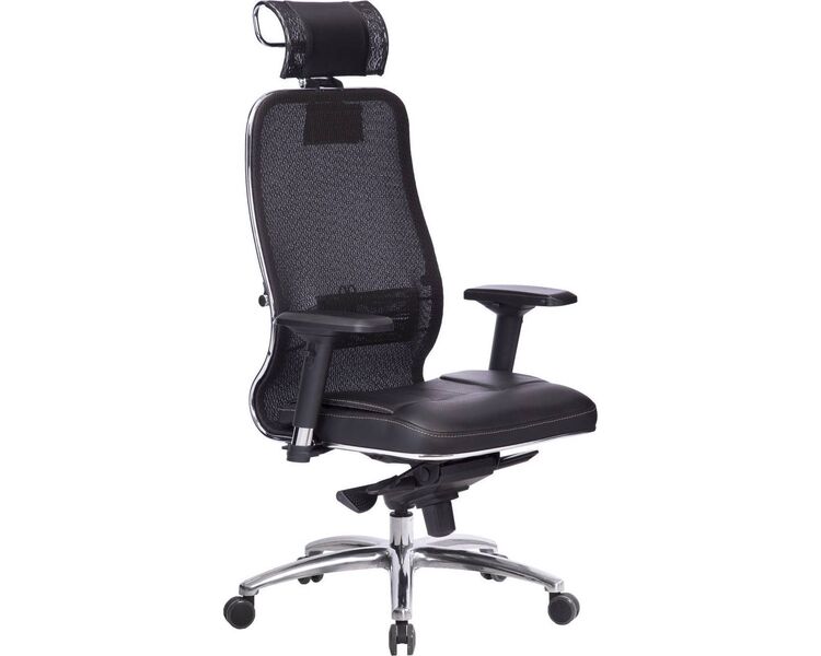 Купить Кресло офисное Samurai SL-3.04 плюс черный, хром, Цвет: черный/хром