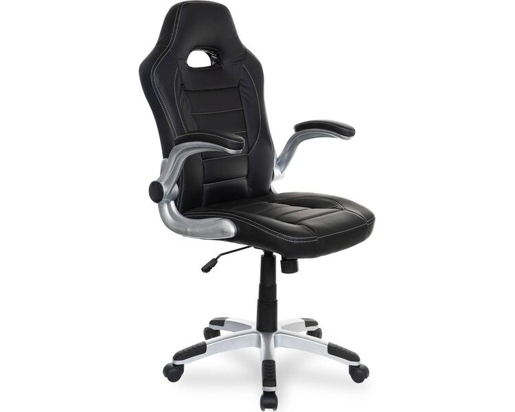 Купить Кресло игровое BX-3288B черный, хром, Цвет: черный/хром